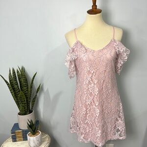 Blue Rain blush pink dress